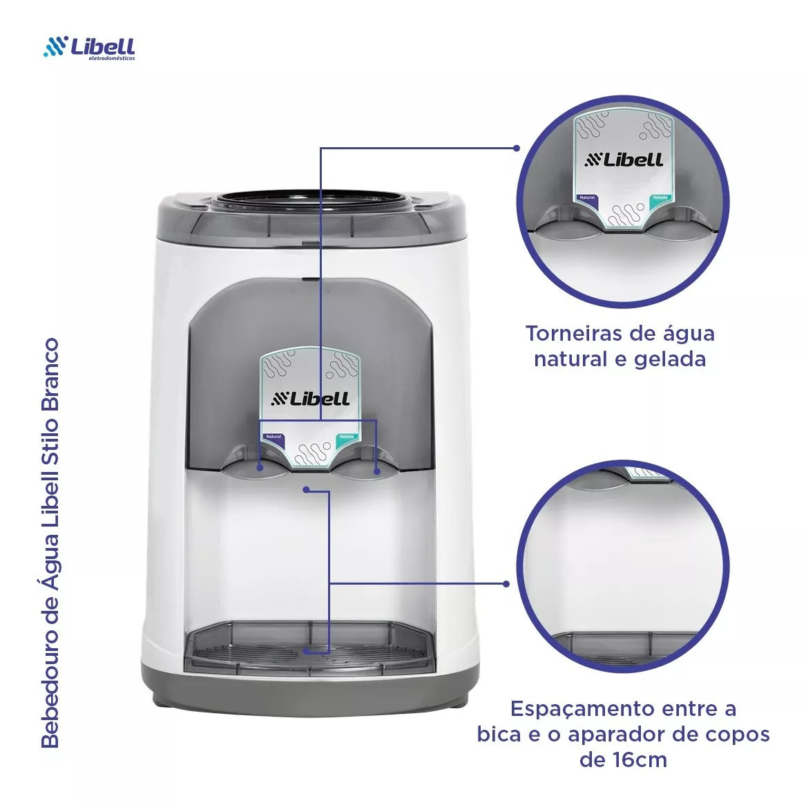 Bebedouro De Água Para Galão Refrigerado Libell Stilo