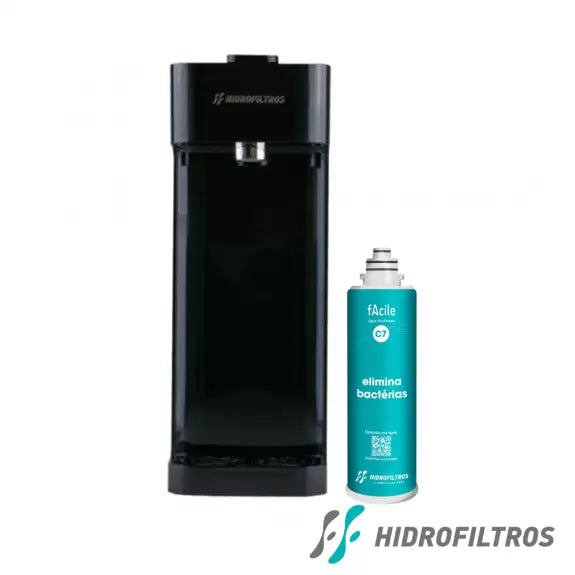 FILTRO PURIFICADOR DE ÁGUA HIDROFILTROS FACILE C3 PRETO